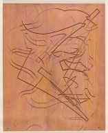 Frank Stella, 'Block I' 1981, matrix for the 'Circuits' series, laser cut plywood. National Gallery of Australia, Canberra